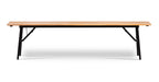 VERNON INKLAPBARE TUINBANK ACACIA LIGHT TEAK LOOK / STAAL ZWART