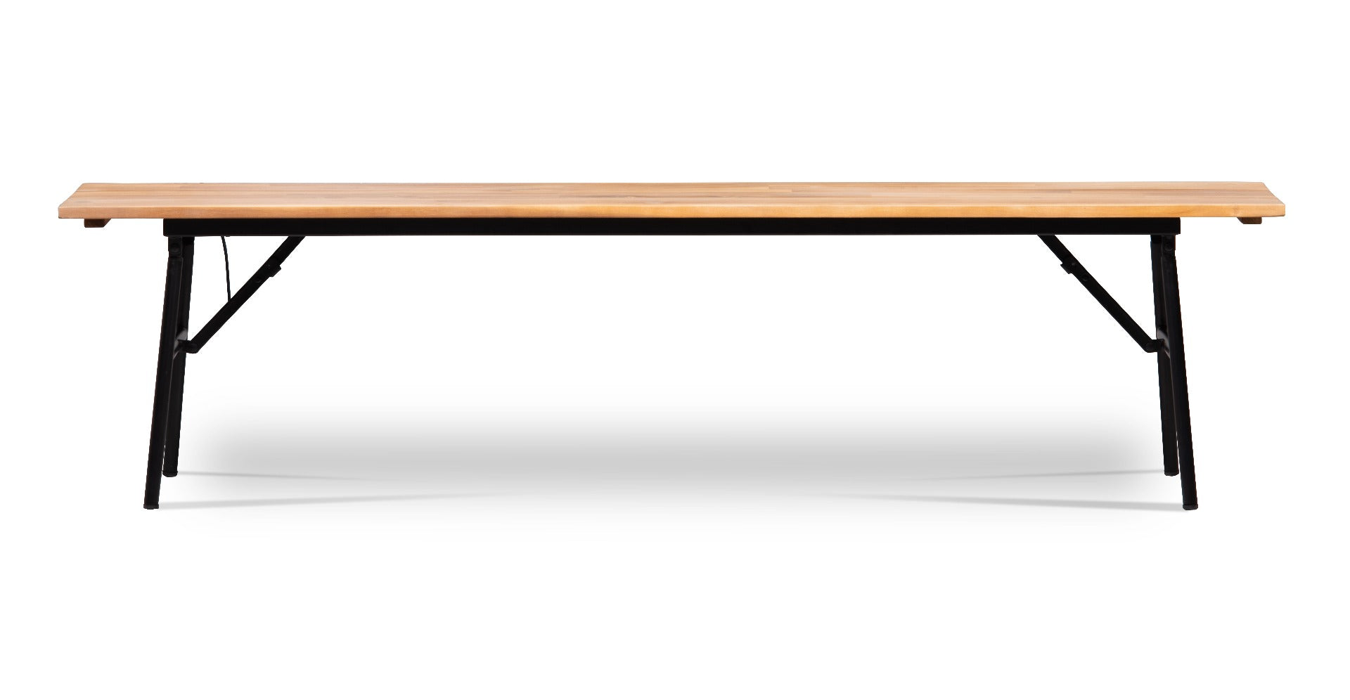 VERNON INKLAPBARE TUINBANK ACACIA LIGHT TEAK LOOK / STAAL ZWART