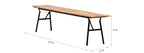VERNON INKLAPBARE TUINBANK ACACIA LIGHT TEAK LOOK / STAAL ZWART