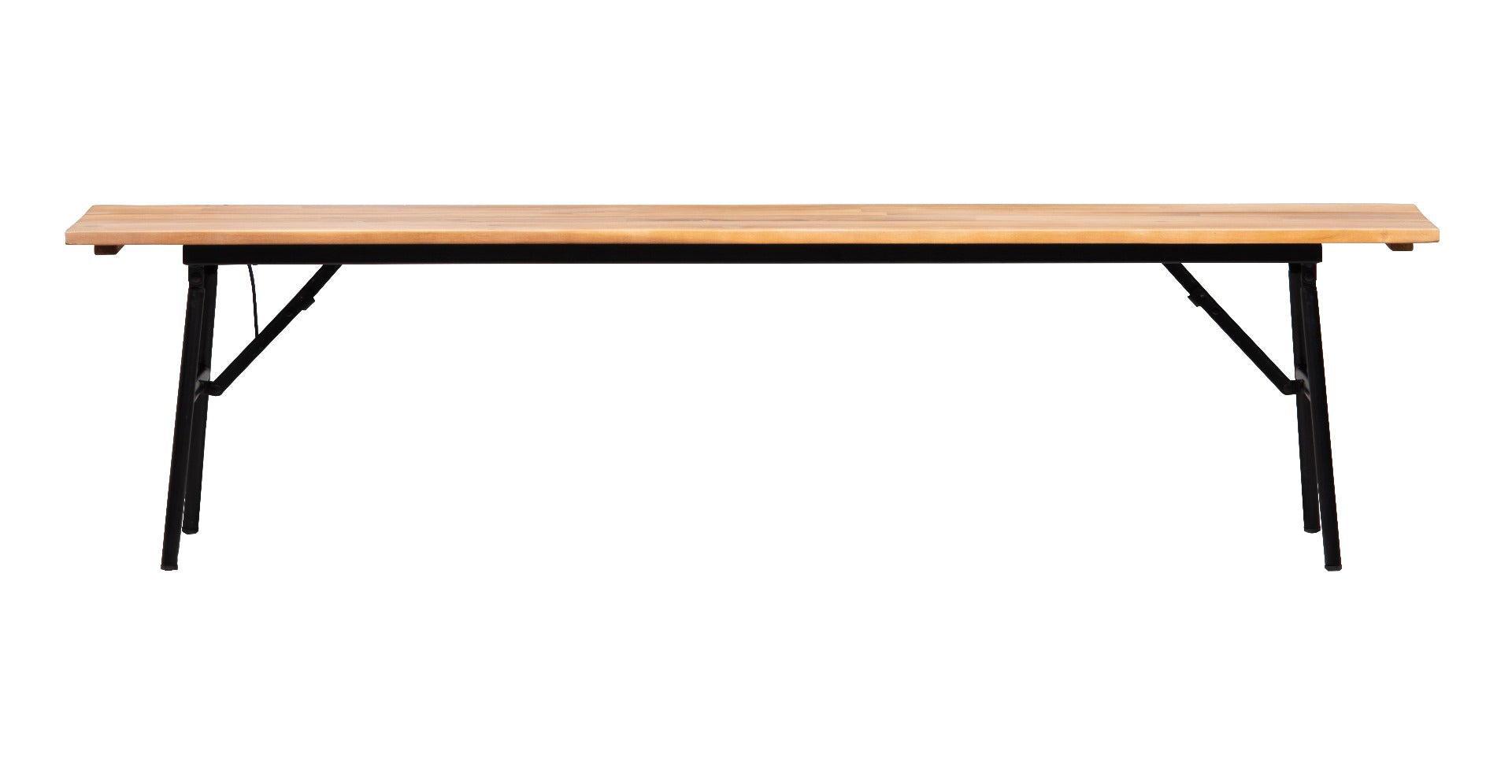 VERNON INKLAPBARE TUINBANK ACACIA LIGHT TEAK LOOK / STAAL ZWART
