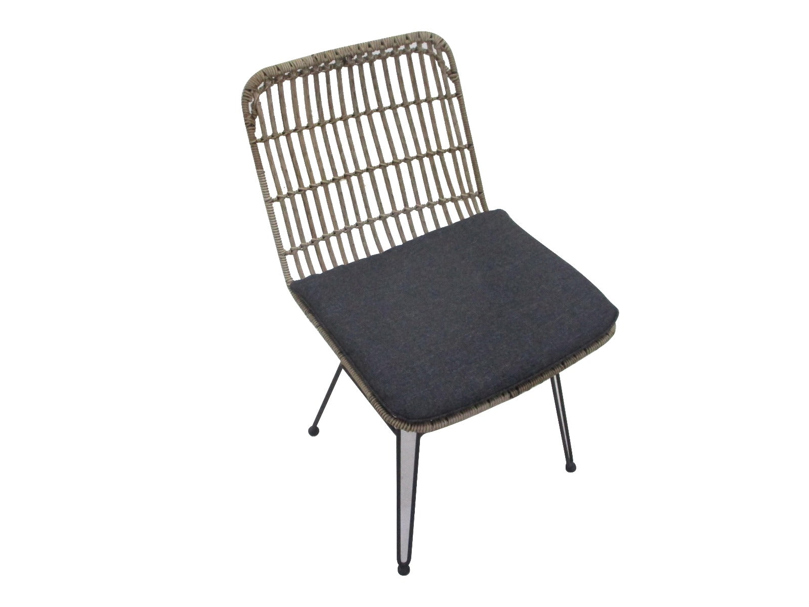 FLAMINGO DINING CHAIR ZONDER ARMLEUNINGEN STAAL BAMBOO LOOK SET VAN 2