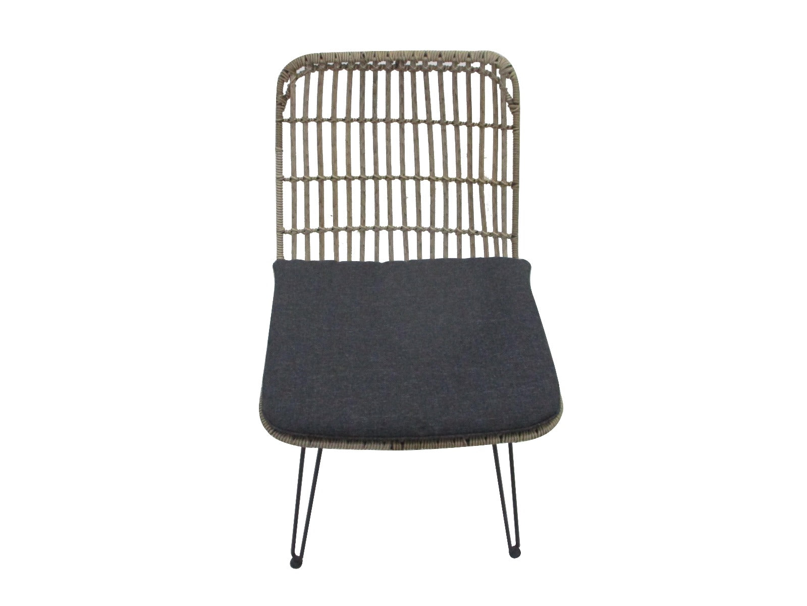 FLAMINGO DINING CHAIR ZONDER ARMLEUNINGEN STAAL BAMBOO LOOK SET VAN 2