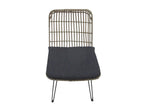 FLAMINGO DINING CHAIR ZONDER ARMLEUNINGEN STAAL BAMBOO LOOK SET VAN 2