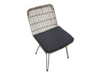 FLAMINGO DINING CHAIR ZONDER ARMLEUNINGEN STAAL BAMBOO LOOK SET VAN 2