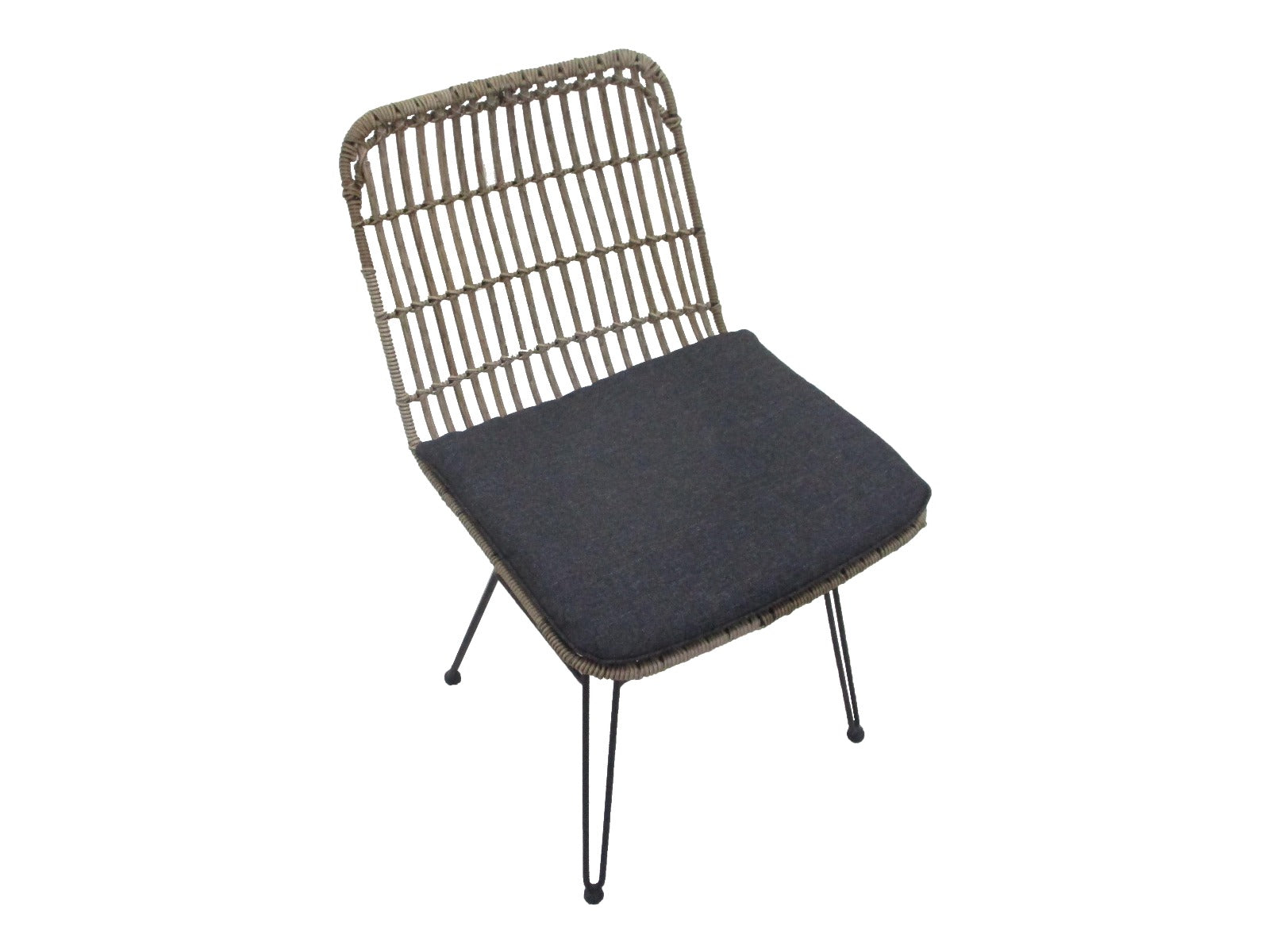 FLAMINGO DINING CHAIR ZONDER ARMLEUNINGEN STAAL BAMBOO LOOK SET VAN 2