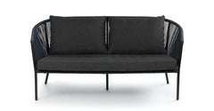 REIMS LOUNGE BANK 2-ZITS ZWART