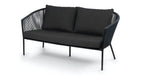 REIMS LOUNGE BANK 2-ZITS ZWART