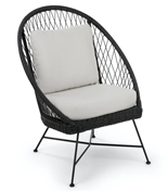BATEA LOUNGE CHAIR 12053 L96 X W95.5 X H96.5CM ALU BLACK
