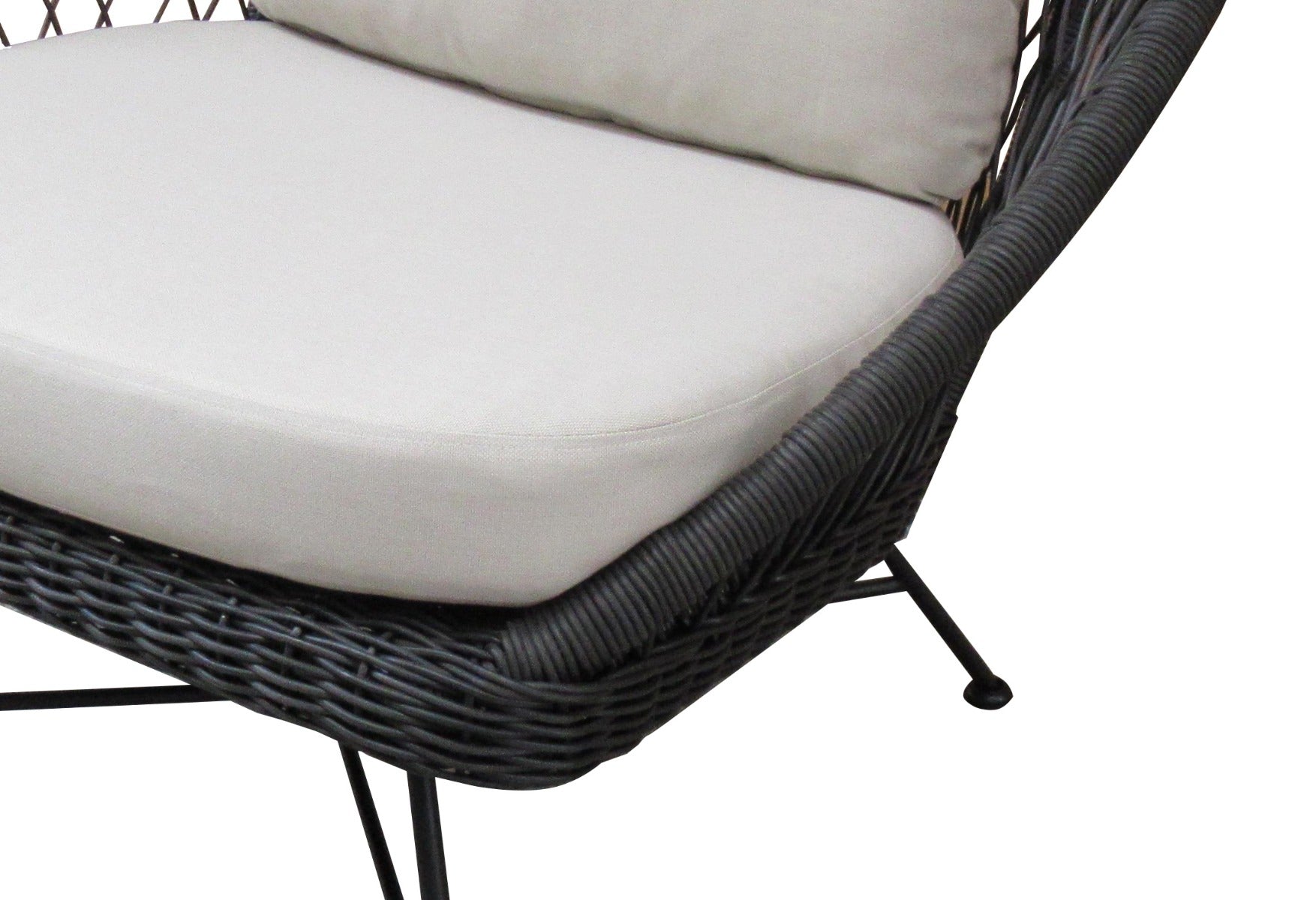 BATEA LOUNGE CHAIR 12053 L96 X W95.5 X H96.5CM ALU BLACK