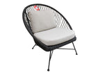 BATEA LOUNGE CHAIR 12053 L96 X W95.5 X H96.5CM ALU BLACK