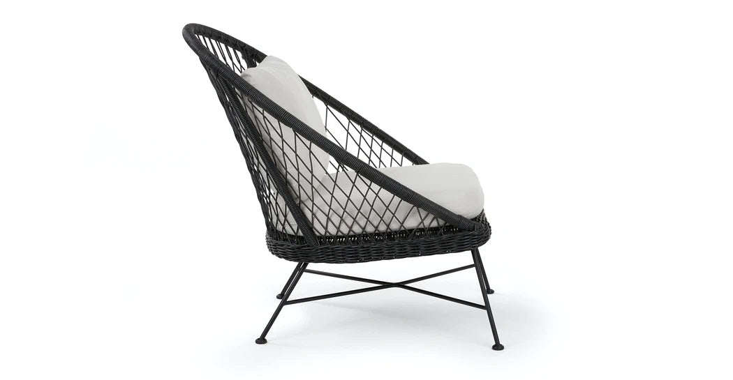BATEA LOUNGE CHAIR 12053 L96 X W95.5 X H96.5CM ALU BLACK