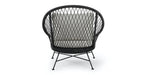 BATEA LOUNGE CHAIR 12053 L96 X W95.5 X H96.5CM ALU BLACK