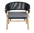 DENVER COFFEE CHAIR ALU ANTRACIET ROPE 4.5MM ANTRACIET ACACIA LIGHT TEAK LOOK ROYAL ANTHRACITE KUSSENS