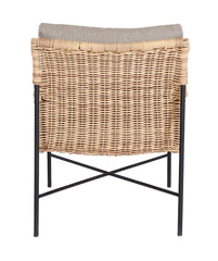 ESTORIL LOUNGESTOEL ZWART RATTAN