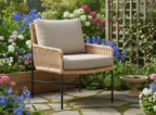 ESTORIL LOUNGESTOEL ZWART RATTAN