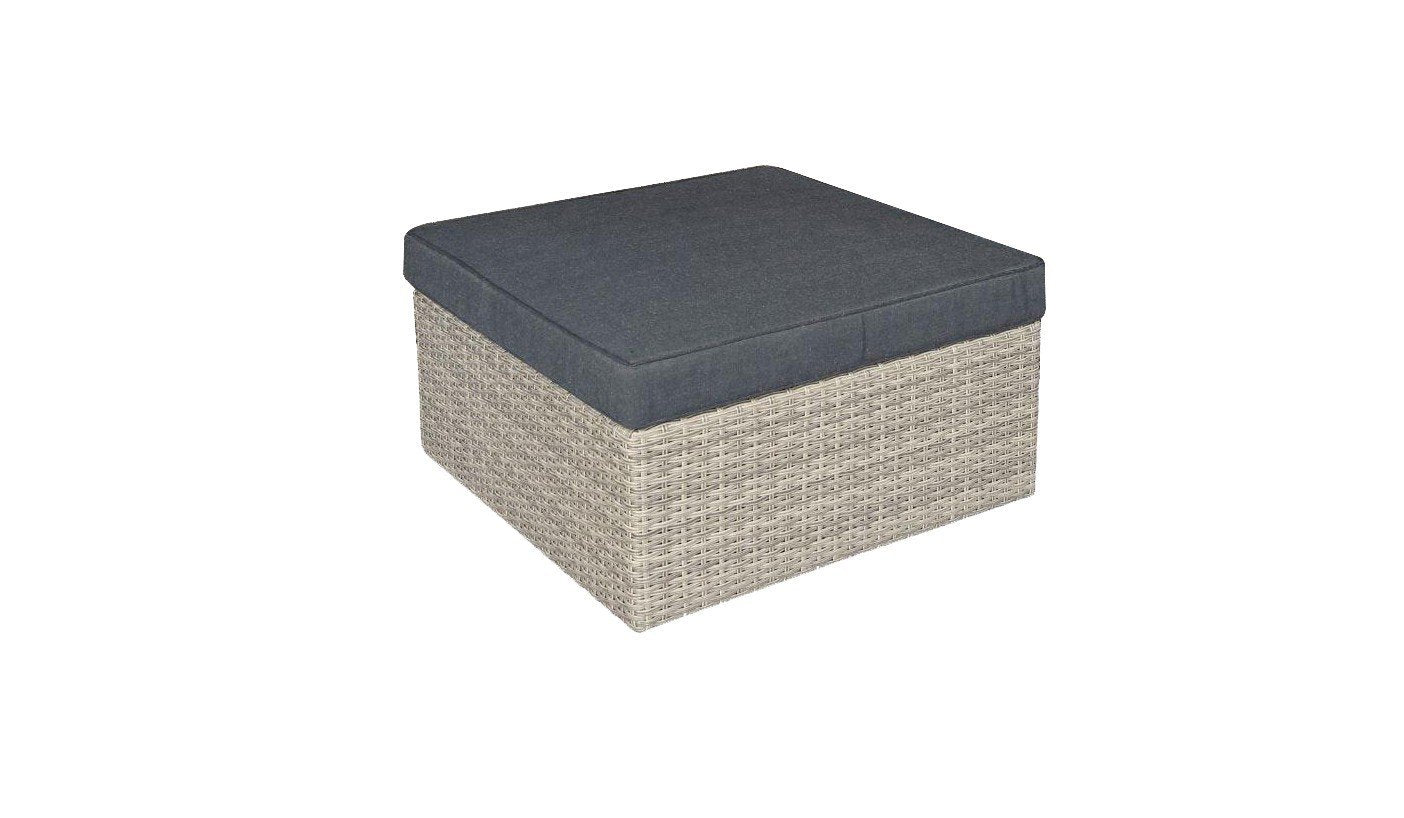 ALMADIA MODULO LOUNGE CORNER SET 4PCS STAAL DONKERGRIJS WICKER HALFROUND 7MM NATURAL KOBO GREY DONKERGRIJS KUSSENS