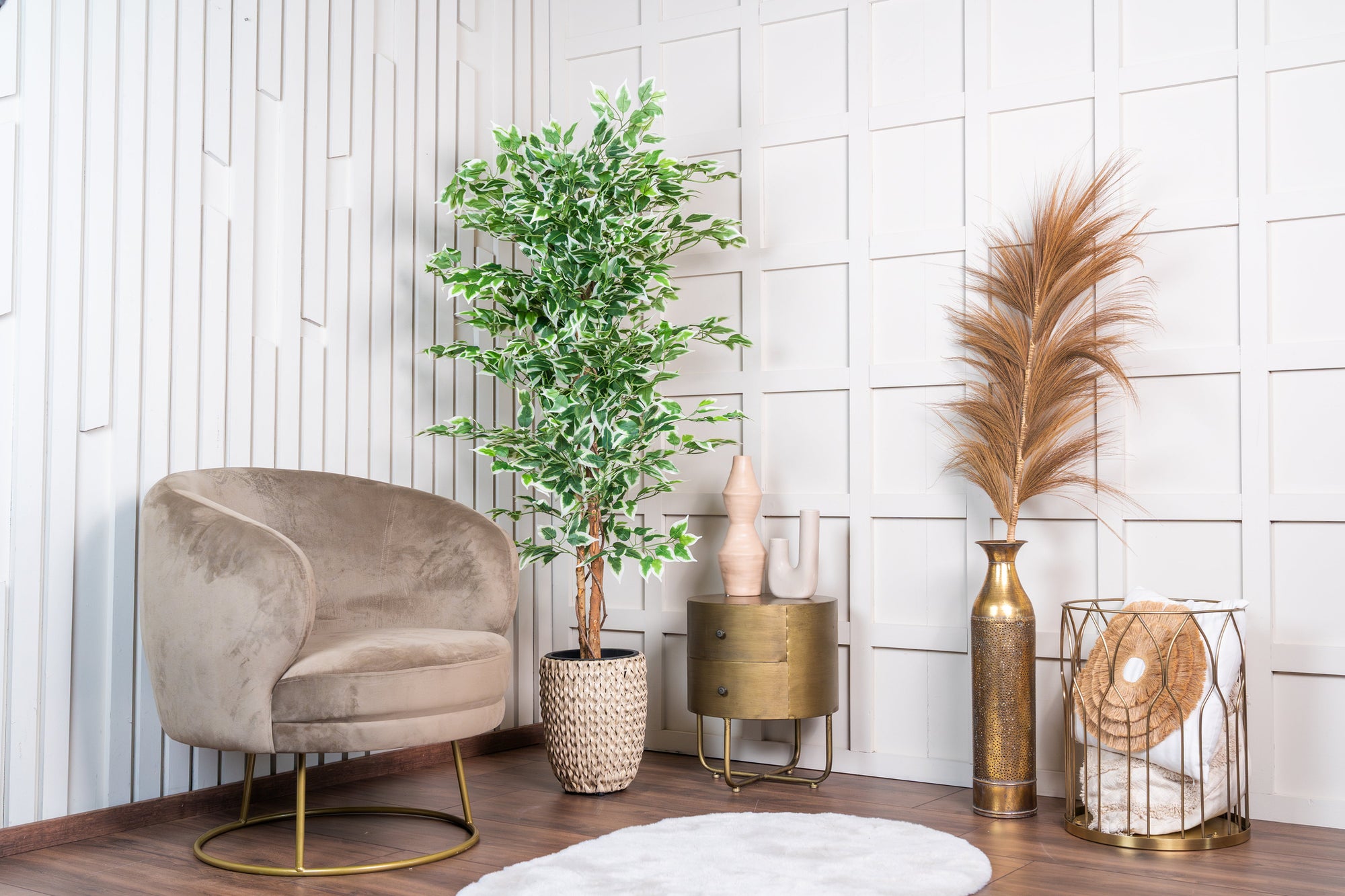 NEVERLEAFS KUNSTPLANT FICUS GROEN 160 CM