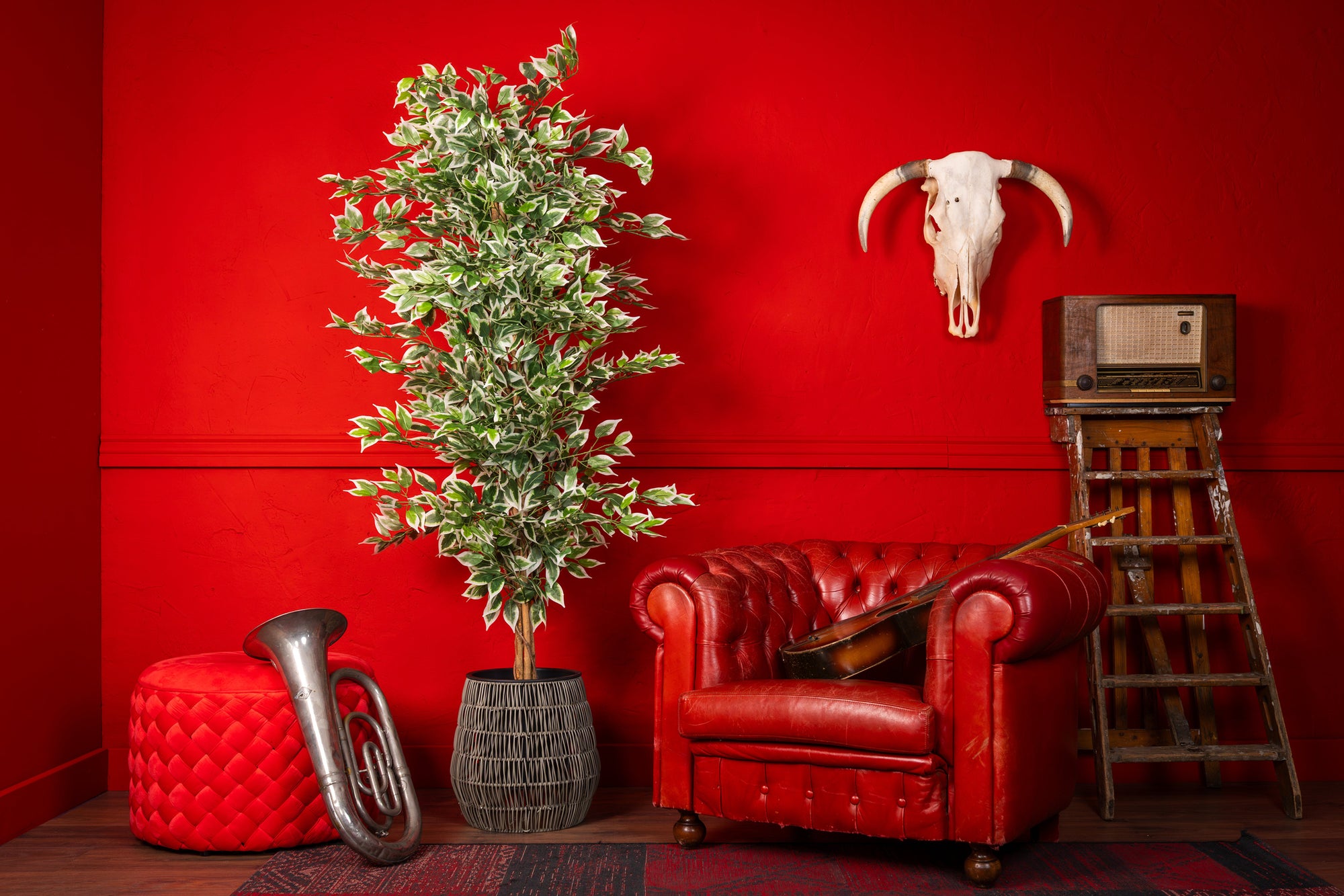 NEVERLEAFS KUNSTPLANT FICUS GROEN 180 CM