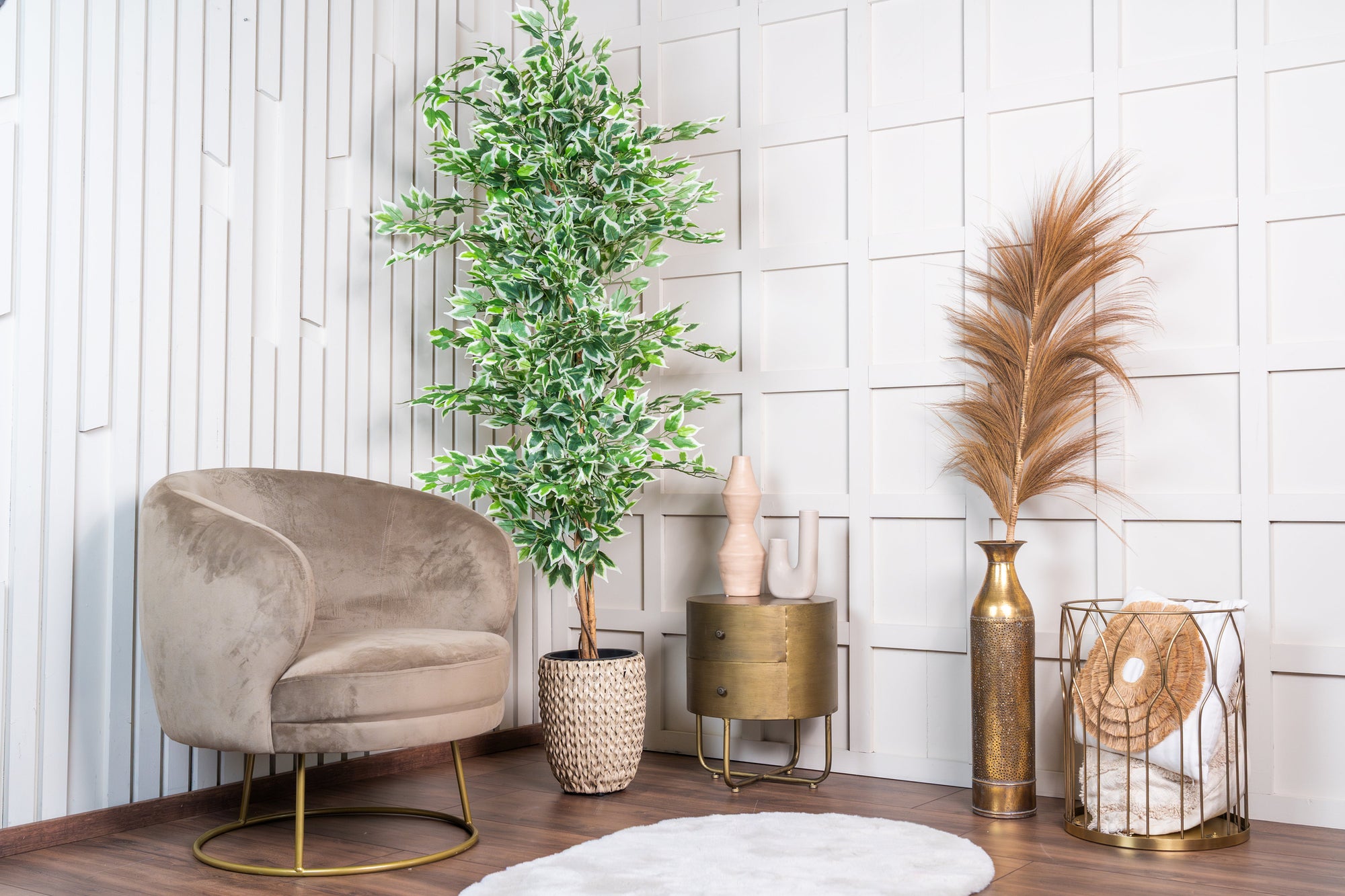 NEVERLEAFS KUNSTPLANT FICUS GROEN 180 CM