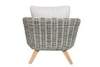 SERRANO LOUNGESET 4-DELIG ALU GRIJS / WICKER ROUND 10MM GREEN FADED GREY / ACACIA LIGHT TEAK LOOK