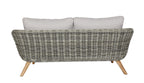 SERRANO LOUNGESET 4-DELIG ALU GRIJS / WICKER ROUND 10MM GREEN FADED GREY / ACACIA LIGHT TEAK LOOK