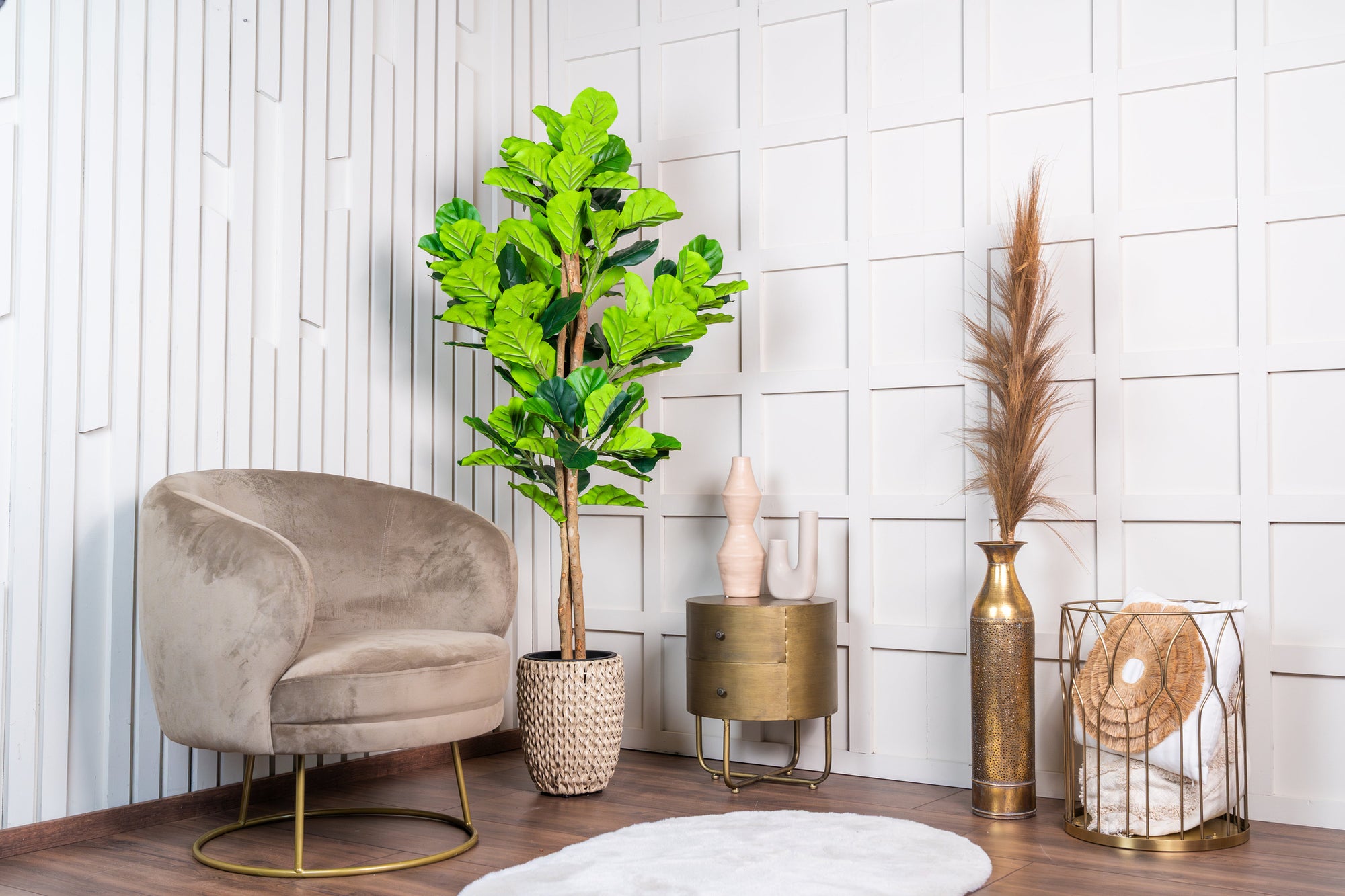NEVERLEAFS FIDDLE LEAF FIG KUNSTPLANT VIOOLBLADPLANT 160 CM