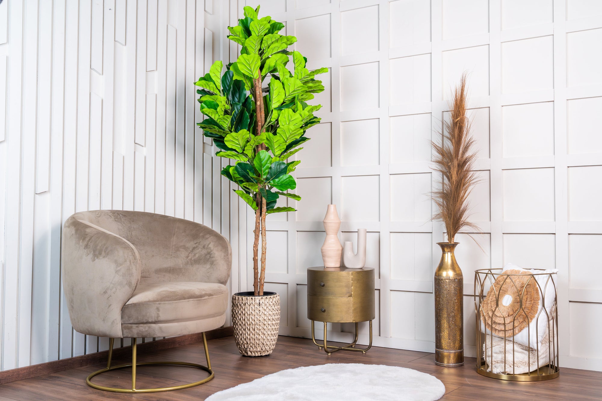 NEVERLEAFS FIDDLE LEAF FIG KUNSTPLANT VIOOLBLADPLANT 185 CM