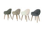 ANNESTAD DINING CHAIR WIT / LIGHT TEAK LOOK