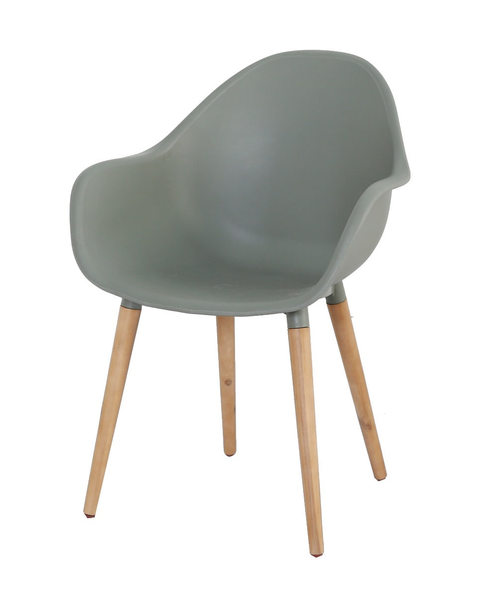 ANNESTAD DINING CHAIR GROEN / LIGHT TEAK LOOK