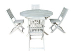 RAVELLO DINING SET 5PCS RONDE TAFEL DIA.120X75CM + 4 STOELEN
