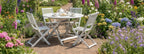 RAVELLO DINING SET 5PCS RONDE TAFEL DIA.120X75CM + 4 STOELEN