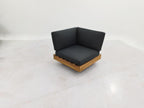 LOS ANGELES LOUNGE HOEKSTUK 984 STAAL ZWART / ACACIA LIGHT TEAK LOOK