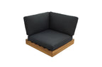 LOS ANGELES LOUNGE HOEKSTUK 984 STAAL ZWART / ACACIA LIGHT TEAK LOOK