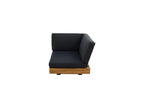 LOS ANGELES LOUNGE HOEKSTUK 984 STAAL ZWART / ACACIA LIGHT TEAK LOOK