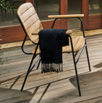 ORBEC LOUNGESTOEL ZWART / LIGHT TEAK LOOK