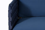 KOLBE 3-ZITS LOUNGE SOFA STAAL NAVY BLUE