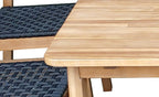 JALA GARDEN DINING SET 5-DELIG ACACIA LIGHT TEAK LOOK / ROPE FLAT 20MM ANTRACIET