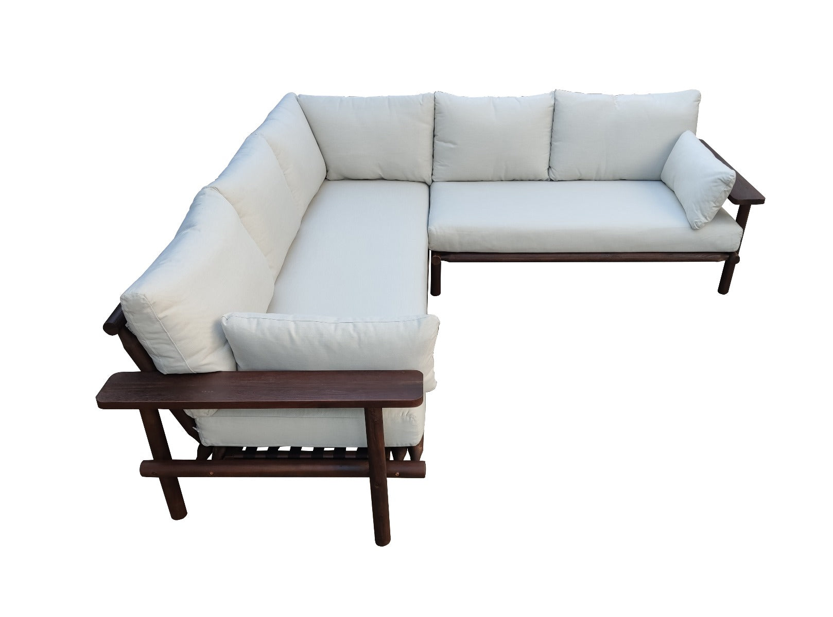 LARUNA LOUNGE CORNER SET 2-DELIG ACACIA VINTAGE DARK TEAK