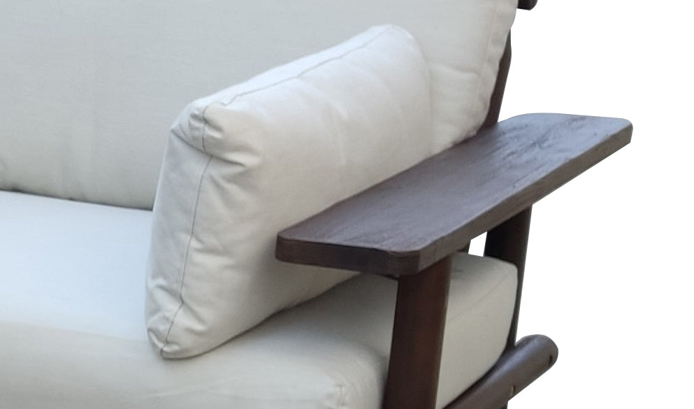 LARUNA LOUNGE CORNER SET 2-DELIG ACACIA VINTAGE DARK TEAK