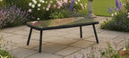 JONAH COFFEE TABLE 100X50X35CM STAAL DONKERGRIJS WICKER ROUND 3MM DONKERGRIJS ANTRACIET GLASPLAAT