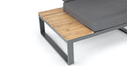ALBUFEIRA MODULAIRE LOUNGE CORNER SET ALU ANTRACIET ACACIA LIGHT TEAK LOOK TEXTILENE ZWART ROYAL ANTHRACITE KUSSENS