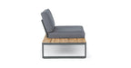 ALBUFEIRA MODULAIRE LOUNGE CORNER SET ALU ANTRACIET ACACIA LIGHT TEAK LOOK TEXTILENE ZWART ROYAL ANTHRACITE KUSSENS