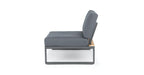 ALBUFEIRA MODULAIRE LOUNGE CORNER SET ALU ANTRACIET ACACIA LIGHT TEAK LOOK TEXTILENE ZWART ROYAL ANTHRACITE KUSSENS