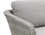 MIRA LOUNGE HOEKSET 3-DELIG ALU LICHTGRIJS / WICKER NATURAL WHITE-GREY / ACACIA LIGHT TEAK LOOK