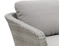 MIRA LOUNGE HOEKSET 3-DELIG ALU LICHTGRIJS / WICKER NATURAL WHITE-GREY / ACACIA LIGHT TEAK LOOK