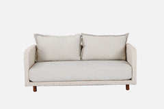 NAYAN LOUNGESET 3-DELIG STAAL OYSTER / ROPE OFF WHITE / ACACIA VINTAGE DARK TEAK LOOK
