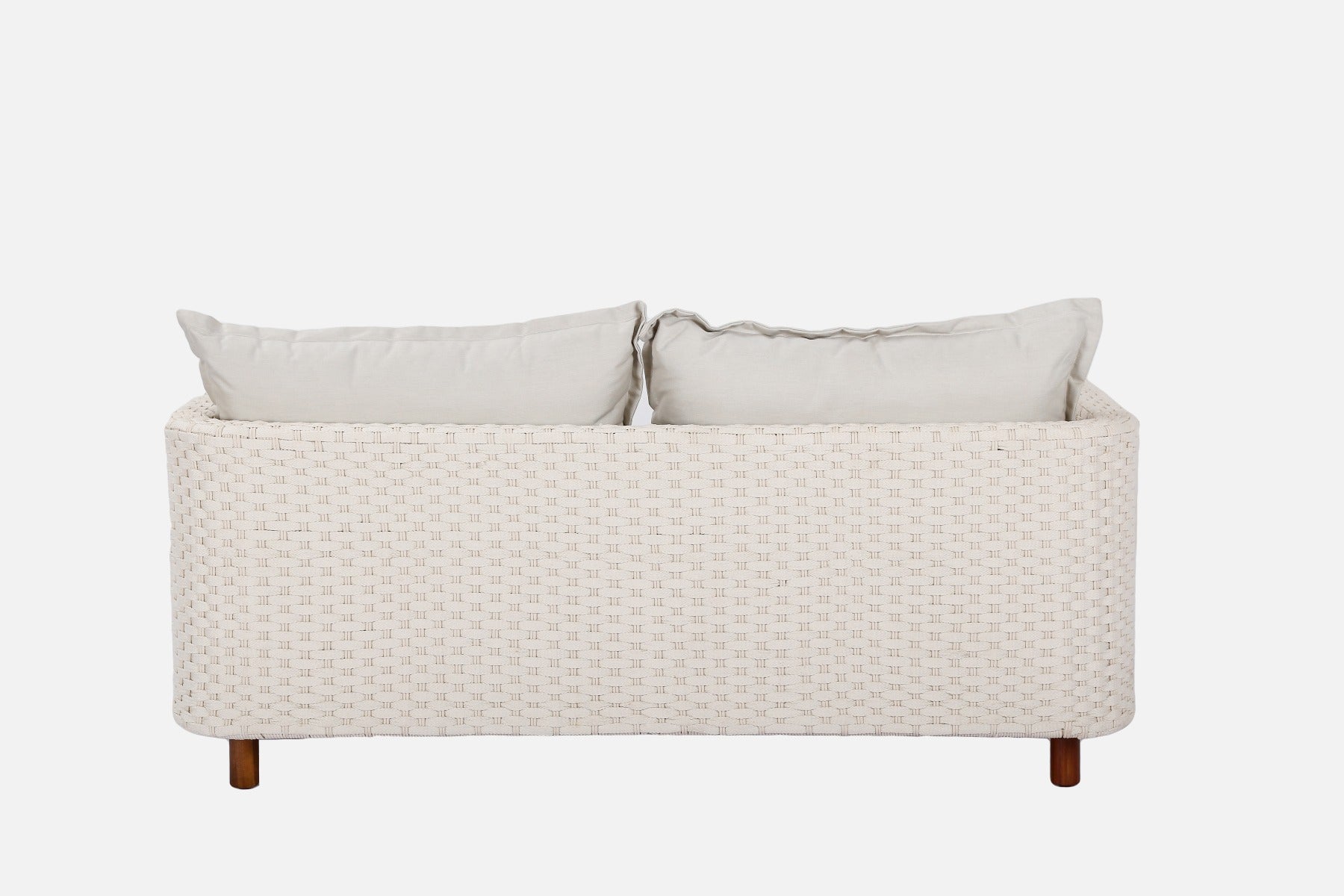 NAYAN LOUNGESET 3-DELIG STAAL OYSTER / ROPE OFF WHITE / ACACIA VINTAGE DARK TEAK LOOK
