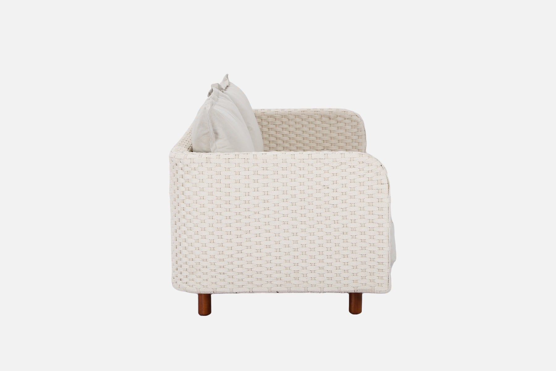 NAYAN LOUNGESET 3-DELIG STAAL OYSTER / ROPE OFF WHITE / ACACIA VINTAGE DARK TEAK LOOK