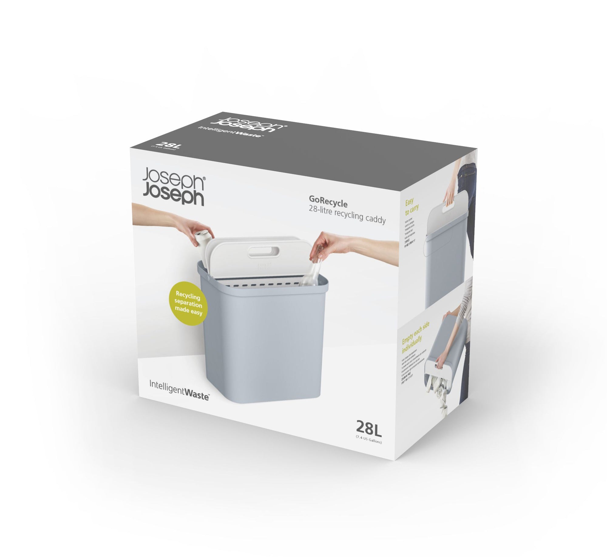 JOSEPH JOSEPH GORECYCLE RECYCLING PRULLENBAK 2X14 LITER - Tuincentrum Lopik