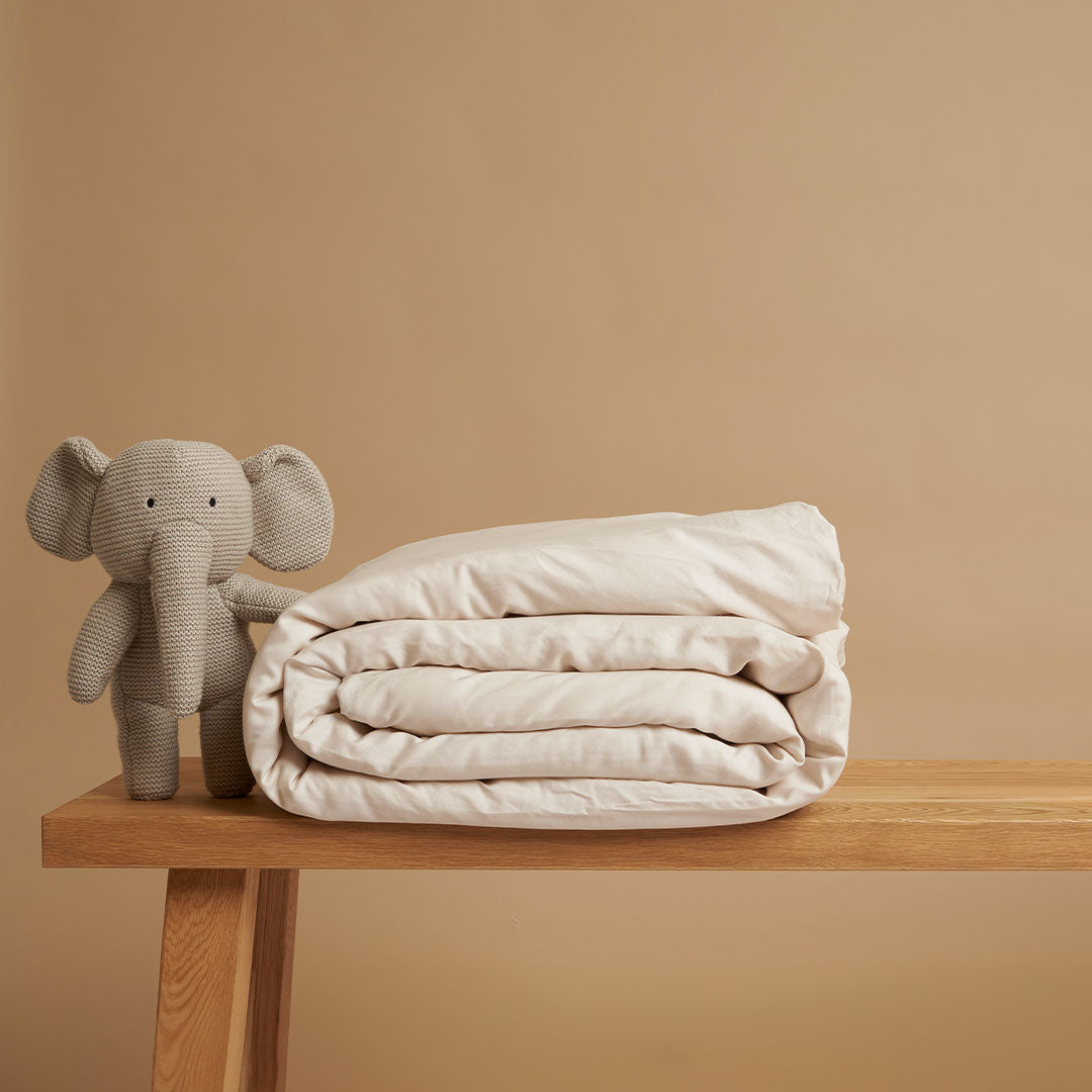 COCO & CICI KIDS TENCEL TWILL DEKBEDOVERTREK BEIGE | + 1 KUSSENSLOOP 60X70